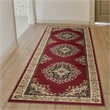 Radici USA Como Traditional Medallion Red Runner Polypropylene Rug 2'2