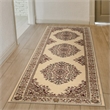 Radici USA Como Traditional Medallion Ivory Runner Polypropylene Rug 2'2