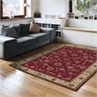 Radici USA Como Traditional Oriental Floral Red Rectangular Polypropylene Area Rug 7'9