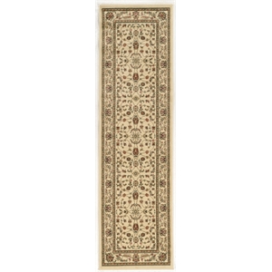 Radici USA Como Traditional Oriental Floral Ivory Runner Polypropylene Rug 2'2&quot x 7'7&quot