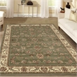 Radici USA Como Traditional Oriental Floral Green Rectangular Polypropylene Area Rug 3'3