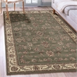 Radici USA Como Traditional Oriental Floral Green Rectangular Polypropylene Area Rug 3'3