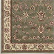 Radici USA Como Traditional Oriental Floral Green Rectangular Polypropylene Area Rug 3'3