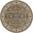 Radici USA Como Traditional Oriental Floral Green 8' Round Polypropylene Area Rug