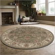 Radici USA Como Traditional Oriental Floral Green 8' Round Polypropylene Area Rug