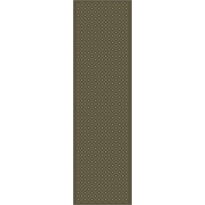 Como 782 Transitional Geometric Sage Green Runner Polypropylene Rug 2'2&quotx7'7