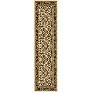 Radici USA Noble Traditional Oriental Floral 2'2&quot x 8' Rectangular Polypropylene Area Rug in Ivory