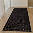 Como 782 Transitional Geometric Black Runner Polypropylene Rug 2'2