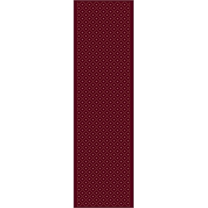 Como 782 Transitional Geometric Red Burgundy Runner Polypropylene Rug 2'2&quotx7'7&quot