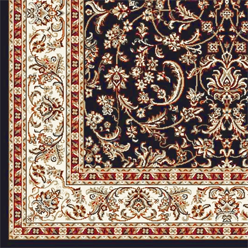 Radici USA Noble Black Traditional Oriental Area Rug 5x8 Polypropylene