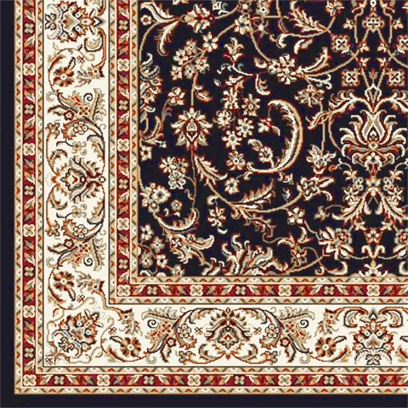 Radici USA Noble Black Traditional Oriental Area Rug 5x8 Polypropylene