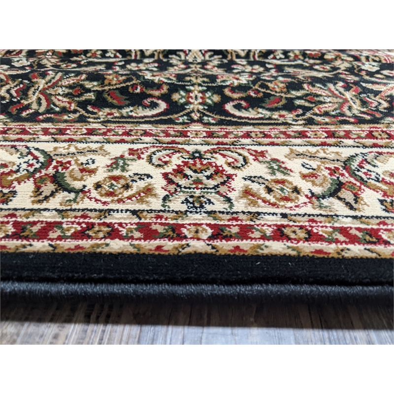 Radici USA Noble Black Traditional Oriental Area Rug 5x8 Polypropylene