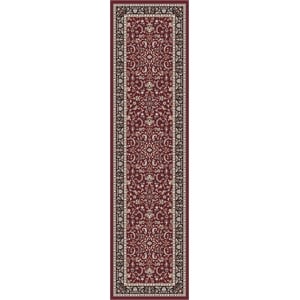 Radici USA Noble Traditional Oriental Floral 2'2&quot x 8' Rectangular Polypropylene Area Rug in Burgundy Red