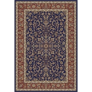 Radici USA Noble Traditional Oriental Floral 7'9&quot x 9'6&quot Rectangular Polypropylene Area Rug in Navy