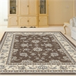 Radici USA Pisa Traditional Oriental Brown Rectangular Polypropylene Area Rug 5'3