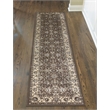 Radici USA Pisa Traditional Oriental Brown Runner Polypropylene Rug 2'2