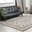Radici USA Pisa Traditional Vine Floral Bone White Rectangular Polypropylene Area Rug 5'3