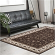 Radici USA Pisa Traditional Vine Floral Brown Rectangular Polypropylene Area Rug 5'3