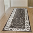 Radici USA Pisa Traditional Vine Floral Brown Runner Polypropylene Rug 2'2
