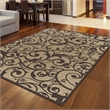 Radici USA Pisa Transitional Scroll Beige Rectangular Polypropylene Area Rug 5'3