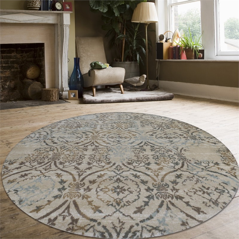Radici USA Pisa Transitional Damask Beige 5'3