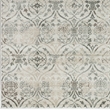 Radici USA Pisa Transitional Damask Bone White Rectangular Polypropylene Area Rug 5'3
