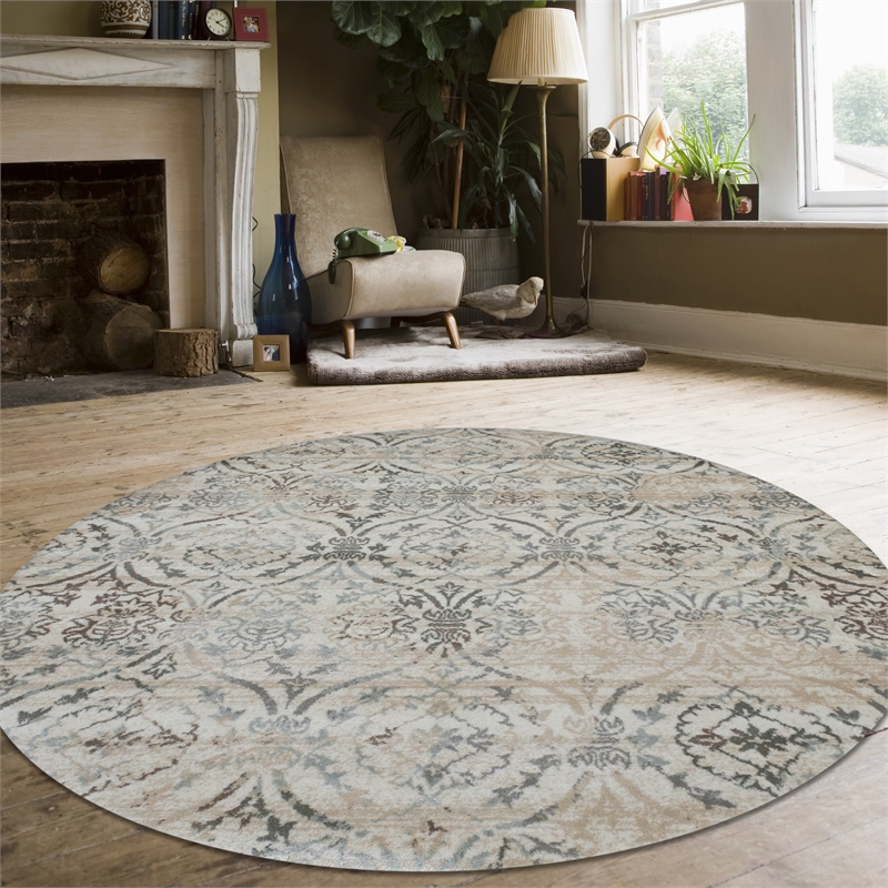 Radici USA Pisa Transitional Damask Bone White 5'3
