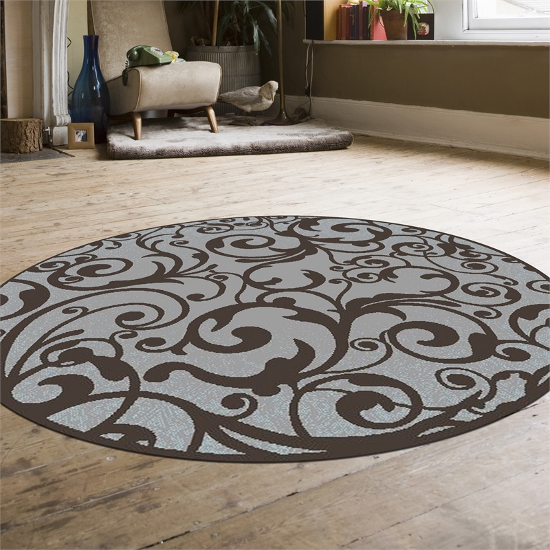 Radici USA Pisa Transitional Scroll Gray 5'3