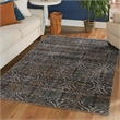 Radici USA Pisa Transitional Damask Brown Rectangular Polypropylene Area Rug 3'3