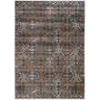 Radici USA Pisa Transitional Damask Brown Rectangular Polypropylene Area Rug 5'3
