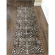 Radici USA Pisa Transitional Damask Brown Runner Polypropylene Rug 2'2