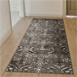 Radici USA Pisa Transitional Damask Brown Runner Polypropylene Rug 2'2