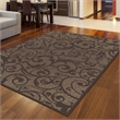 Radici USA Pisa Transitional Scroll Brown Rectangular Polypropylene Area Rug 5'3