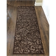 Radici USA Pisa Transitional Scroll Brown Runner Polypropylene Rug 2'2