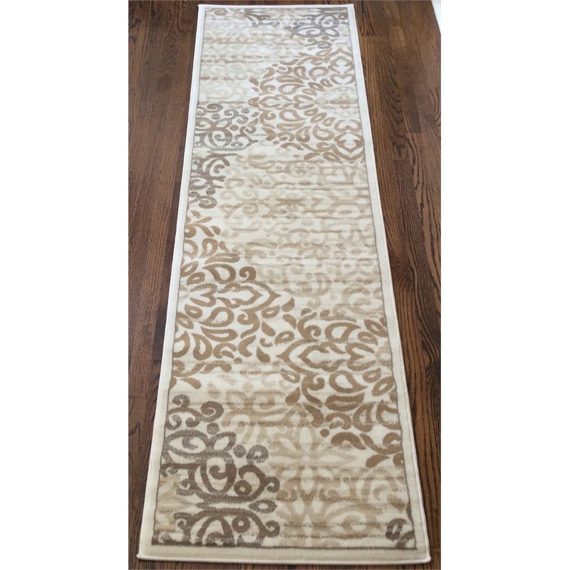 Radici USA Pisa Modern Transitional Bone White Rectangular Polypropylene Area Rug 2'2