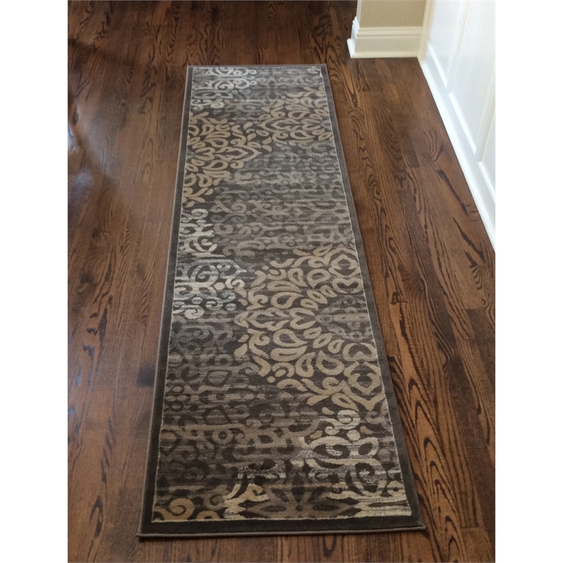 Radici USA Pisa Modern Transitional Brown Rectangular Polypropylene Area Rug 2'2