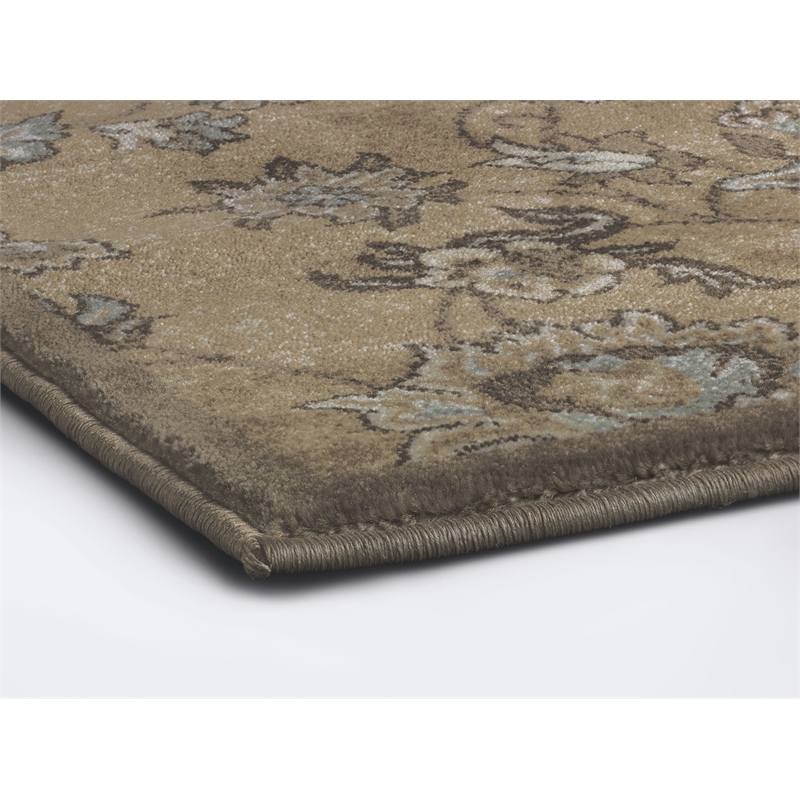 Radici USA Pisa Traditional Floral Beige Rectangular Polypropylene Area Rug 7'10