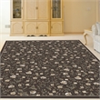 Radici USA Pisa Botanical Floral Brown Rectangular Polypropylene Area Rug 5'3