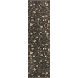 Radici USA Pisa Botanical Floral Brown Runner Polypropylene Rug 2'2