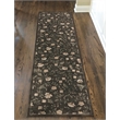 Radici USA Pisa Botanical Floral Brown Runner Polypropylene Rug 2'2