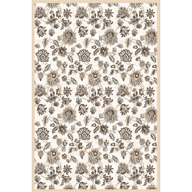 Radici USA Pisa Traditional Floral Bone White Rectangular Polypropylene Area Rug 3'3