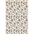 Radici USA Pisa Traditional Floral Bone White Rectangular Polypropylene Area Rug 5'3