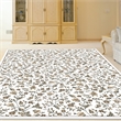 Radici USA Pisa Botanical Floral Bone White Rectangular Polypropylene Area Rug 5'3