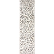 Radici USA Pisa Botanical Floral Bone White Runner Polypropylene Rug 2'2