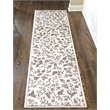 Radici USA Pisa Botanical Floral Bone White Runner Polypropylene Rug 2'2