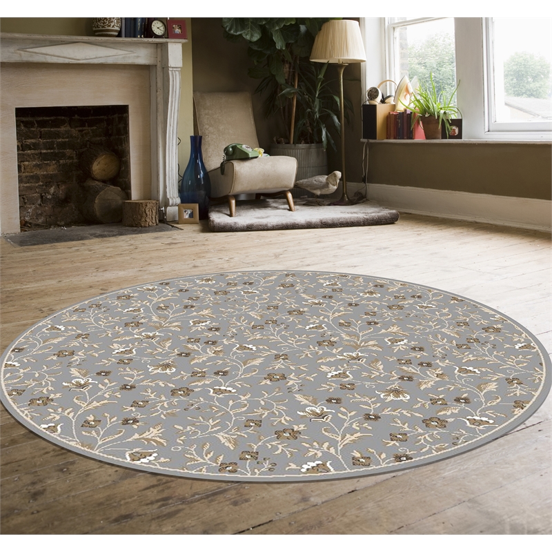 Radici USA Pisa Botanical Floral Gray 5'3