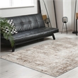 Livigno 1241 Transitional Striated Beige Polypropylene Area Rug 3'3