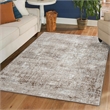 Livigno 1241 Transitional Striated Beige Polypropylene Area Rug 3'3