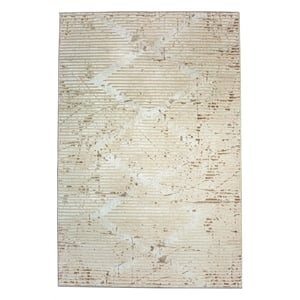 Davide 1230 Transitional Geometric Beige Polypropylene Area Rug 5'3&quot x 7'3&quot