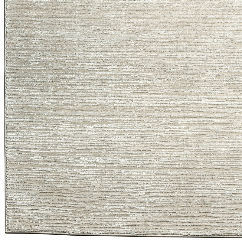 Davide 1228 Transitional Striated Beige Polypropylene Area Rug 5'3